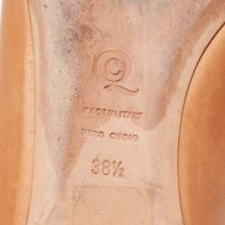 Alexander McQueen Tan Leather Pointed Toe Ballet Flats Size 38.5