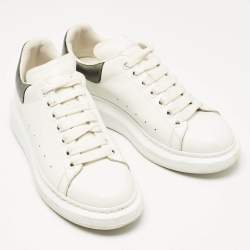 Alexander McQueen White Leather Oversized Lace Up Sneakers Size 39.5