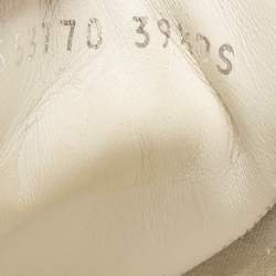 Alexander McQueen White Leather Oversized Lace Up Sneakers Size 39.5