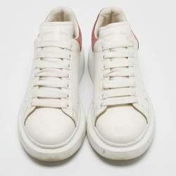 Alexander McQueen White Leather Oversized Low Top Sneakers Size 41