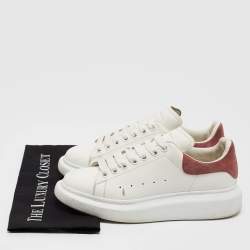 Alexander McQueen White Leather Oversized Low Top Sneakers Size 41