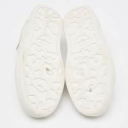 Alexander McQueen White Leather Deck Plimsoll Lace Up Sneakers Size 39