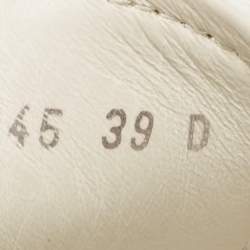 Alexander McQueen White Leather Deck Plimsoll Lace Up Sneakers Size 39