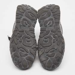 Pre Owned Alexander McQueen Black Leather Court Sneakers Size 37