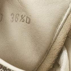 Pre Owned Alexander McQueen White Leather Oversized Sneakers Size 36.5