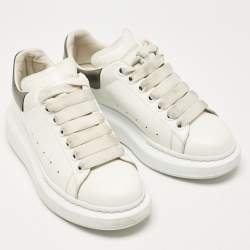 Pre Owned Alexander McQueen White Leather Oversized Sneakers Size 36.5