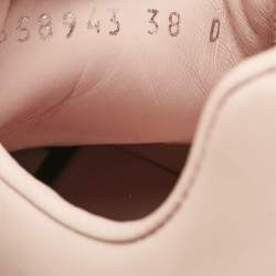 Pre Owned Alexander McQueen Pink Leather Oversized Low Top Sneakers Size 38