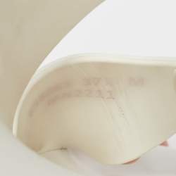 Pre Owned Alexander McQueen White Rubber Hybrid Chelsea Flat Sandals Size 37.5
