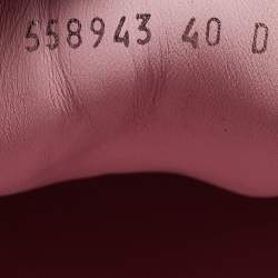 Pre Owned Alexander McQueen Pink Leather Oversized Runner Low Top Sneakers Size 40