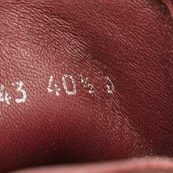 Alexander McQueen Burgundy Velvet and Snakeskin Effect Oversized Sneakers Size 40.5