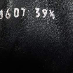 Pre Owned Alexander McQueen Black Glitter Oversized Sneakers Size 39.5