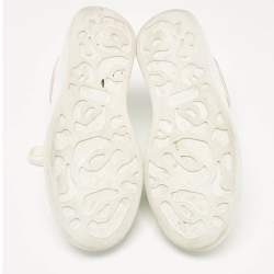 Pre Owned Alexander McQueen White Leather Oversized Lace Up Sneakers Size 39