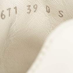 Pre Owned Alexander McQueen White Leather Oversized Lace Up Sneakers Size 39