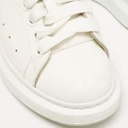 Alexander McQueen Black/White Leather and Suede Oversized Lace Up Sneakers Size 38
