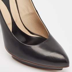 Alexander McQueen Black Leather Studded Platform Pumps Size 37