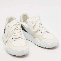 Pre Owned Alexander McQueen Multicolor Leather and Suede Oversized Runner Sneakers Size 37.5