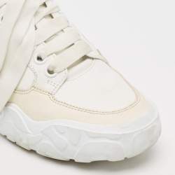 Pre Owned Alexander McQueen Multicolor Leather and Suede Oversized Runner Sneakers Size 37.5