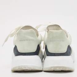 Pre Owned Alexander McQueen Multicolor Leather and Suede Oversized Runner Sneakers Size 37.5