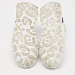 Pre Owned Alexander McQueen Multicolor Leather and Suede Oversized Runner Sneakers Size 37.5