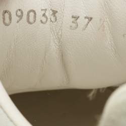 Pre Owned Alexander McQueen Multicolor Leather and Suede Oversized Runner Sneakers Size 37.5