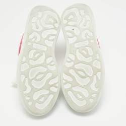 Pre Owned Alexander McQueen White Leather Oversized Low Top Sneakers Size 41