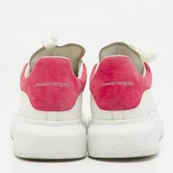 Pre Owned Alexander McQueen White Leather Oversized Low Top Sneakers Size 41