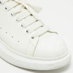 Pre Owned Alexander McQueen White Leather Oversized Low Top Sneakers Size 41
