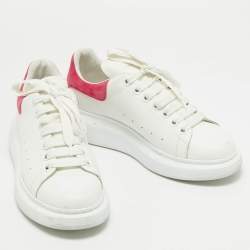 Pre Owned Alexander McQueen White Leather Oversized Low Top Sneakers Size 41