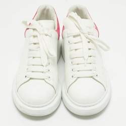 Pre Owned Alexander McQueen White Leather Oversized Low Top Sneakers Size 41