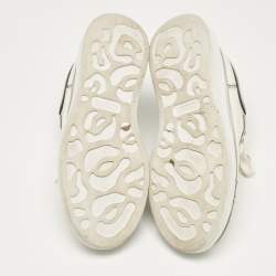 Alexander McQueen White Leather Oversized Lace Up Sneakers Size 37