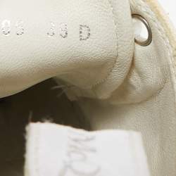 Alexander McQueen White Canvas and Rubber Tread Slick Lace Up Sneakers 39