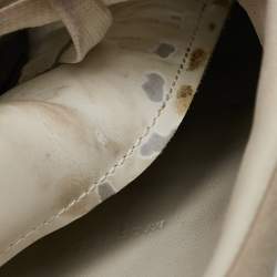 Alexander McQueen White Leather Oversized Lace Up Sneakers Size 37