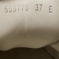 Alexander McQueen White Leather Oversized Lace Up Sneakers Size 37