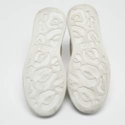 Alexander McQueen White Leather Oversized Lace Up Sneakers Size 37
