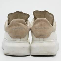 Alexander McQueen White Leather Oversized Lace Up Sneakers Size 37