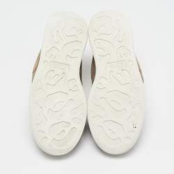 Alexander McQueen Beige Shearling and Suede Oversized Low Top Sneakers Size 35