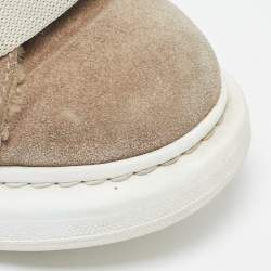 Alexander McQueen Beige Shearling and Suede Oversized Low Top Sneakers Size 35