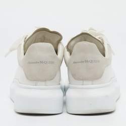 Pre Owned حذاء رياضي ألكساندر ماكوين لاري جلد أبيض / ذهبي مقاس أوروبي  36.5