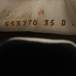 Pre Owned Alexander McQueen White/Black Leather Larry Sneakers Size 35