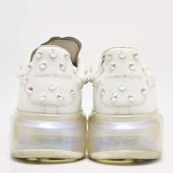 Alexander McQueen White Leather Larry Low Top Sneakers Size 39.5