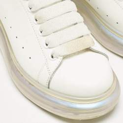 Alexander McQueen White Leather Larry Low Top Sneakers Size 39.5