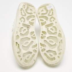 Alexander McQueen White Leather Larry Low Top Sneakers Size 39.5
