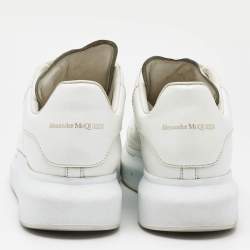 Alexander McQueen White Leather Oversized  Sneakers Size 40