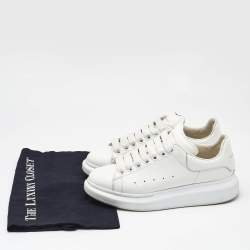 Alexander McQueen White Leather Oversized  Sneakers Size 40