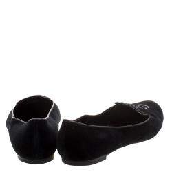 Pre Owned Alexander McQueen Black Velvet Skull Embroidered Smoking Slippers Size 38.5