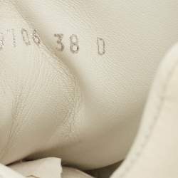 Alexander McQueen White/Pink Leather Chunky Sneakers Size 38