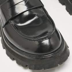 Alexander McQueen Black Leather Wander Loafers Size 40
