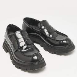 Alexander McQueen Black Leather Wander Loafers Size 40