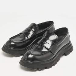 Alexander McQueen Black Leather Wander Loafers Size 40
