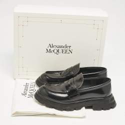 Alexander McQueen Black Leather Wander Loafers Size 40
